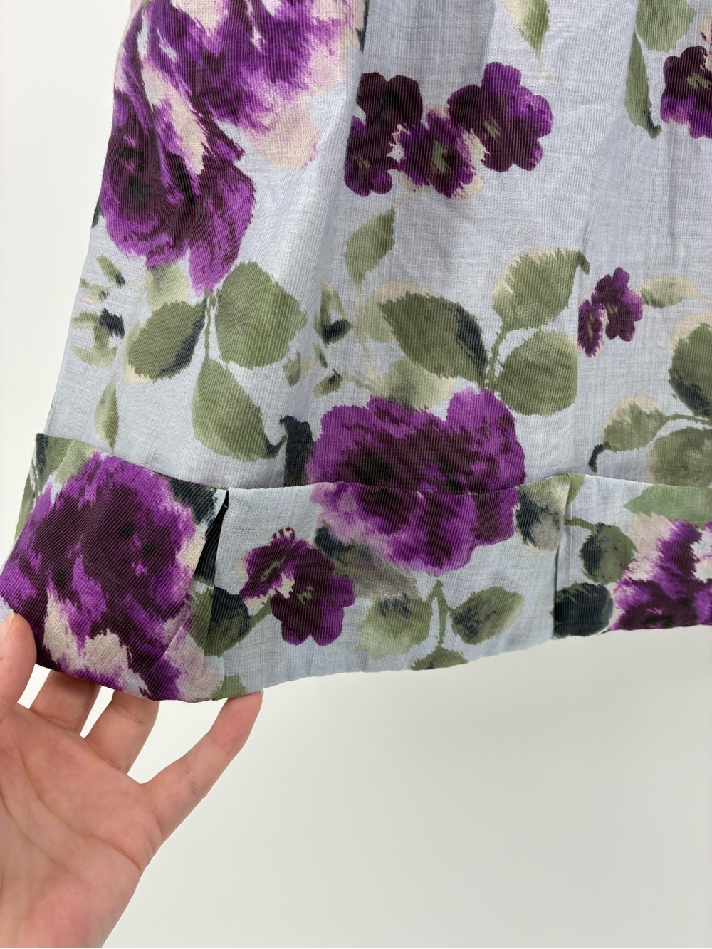 Lapis Purple Floral Skirt - Picture 4 of 9